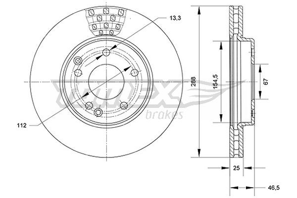 TOMEX Brakes Bremsscheibe